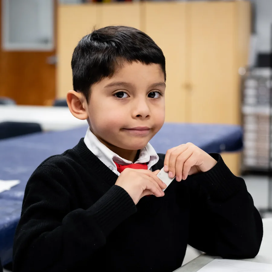 An Immaculata student in the classroom